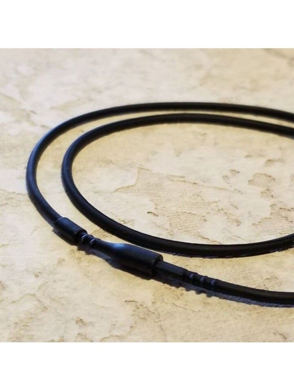 2 Black 18" Funky Silicone Rubber Snap Necklace Cords
